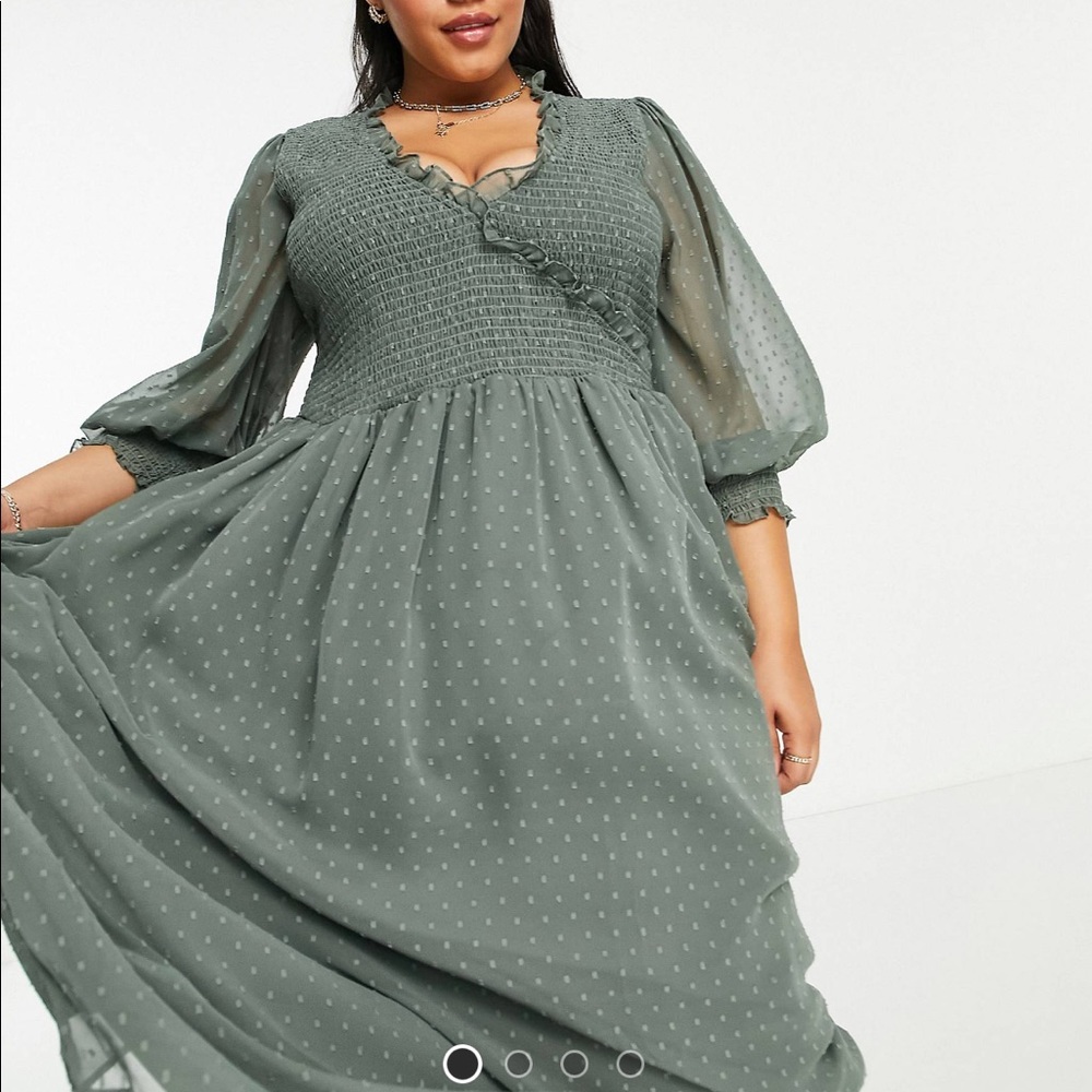 Sage green plus size dress ASOS